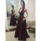 A-Line V-Neck Long Prom Dresses Formal Evening Dresses 601175