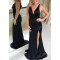 Mermaid V-Neck Long Prom Dresses Formal Evening Dresses 601176
