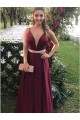 A-Line V-Neck Beaded Long Prom Dresses Formal Evening Dresses 601180 A-Line V-Neck Beaded Long Prom Dresses Formal Evening Dresses 601180