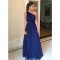 A-Line One-Shoulder Long Prom Dresses Formal Evening Dresses 601181