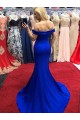 Mermaid Off-the-Shoulder Long Prom Dresses Formal Evening Dresses 601185