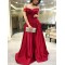 A-Line Off-the-Shoulder Long Prom Dresses Formal Evening Dresses 601186