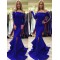 Long Sleeves Mermaid Off-the-Shoulder Prom Dresses Formal Evening Dresses 601198