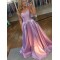 A-Line Strapless Long Prom Dresses Formal Evening Dresses 601200