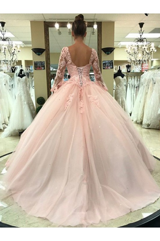 Ball Gown Long Sleeves Lace Long Prom Dresses Formal Evening Dresses 601203 Ball Gown Long Sleeves Lace Long Prom Dresses Formal Evening Dresses 601203