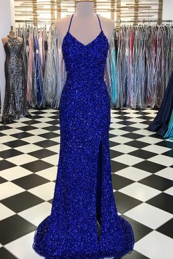 Sequins Long Prom Dresses Formal Evening Dresses 601211