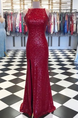 Sequins Long Prom Dresses Formal Evening Dresses 601212