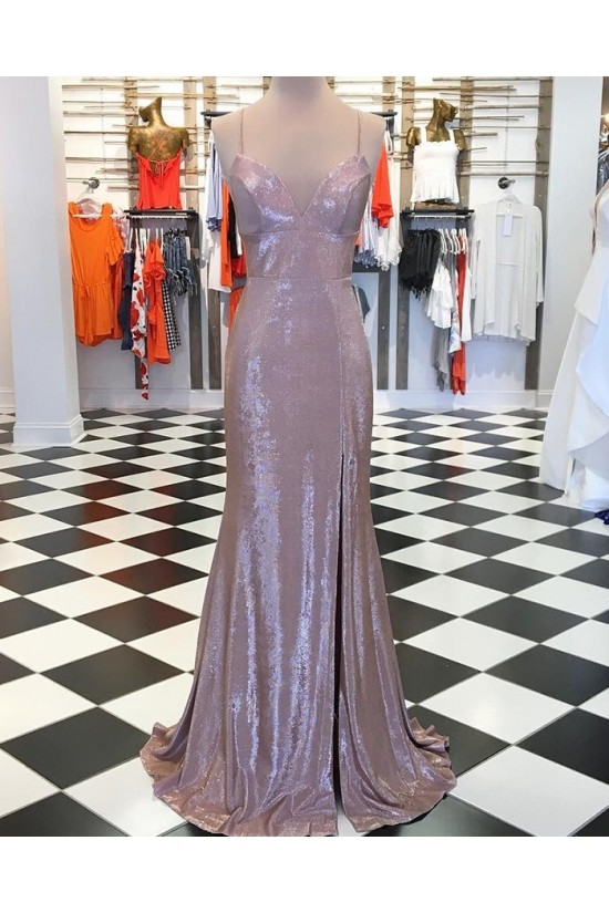 Spaghetti Straps V-Neck Long Prom Dresses Formal Evening Dresses 601215 Spaghetti Straps V-Neck Long Prom Dresses Formal Evening Dresses 601215