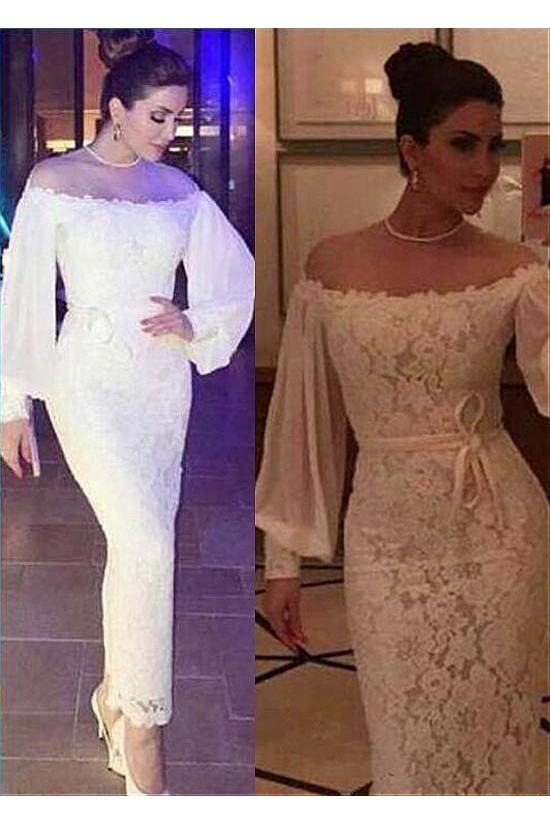 Memraid Lace Long Sleeves Long Prom Dresses Formal Evening Dresses 601217 Memraid Lace Long Sleeves Long Prom Dresses Formal Evening Dresses 601217