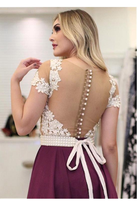 A-Line Beaded Lace Long Prom Dresses Formal Evening Dresses 601222 A-Line Beaded Lace Long Prom Dresses Formal Evening Dresses 601222