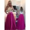 A-Line Beaded Lace Long Prom Dresses Formal Evening Dresses 601224