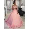 Ball Gown Off-the-Shoulder Lace Long Prom Dresses Formal Evening Dresses 601227