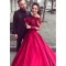 Ball Gown Off-the-Shoulder Lace Long Sleeves Prom Dresses Formal Evening Dresses 601228