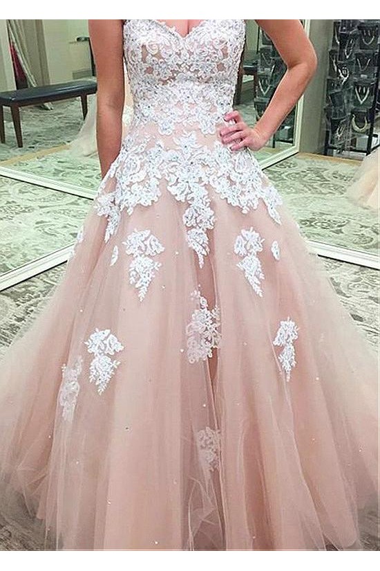 A-Line Sweetheart Lace Tulle Long Prom Dresses Formal Evening Dresses 601234 A-Line Sweetheart Lace Tulle Long Prom Dresses Formal Evening Dresses 601234