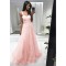 A-Line Lace Long Prom Dresses Formal Evening Dresses 601236