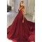 Sequins V-Neck Long Prom Dresses Formal Evening Dresses 601237