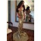 Sexy Mermaid V-Neck Sequins Long Prom Dresses Formal Evening Dresses 601242