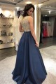 A-Line Beaded Long Prom Dresses Formal Evening Dresses 601244 A-Line Beaded Long Prom Dresses Formal Evening Dresses 601244