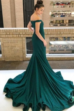 Mermaid Off-the-Shoulder Long Prom Dresses Formal Evening Dresses 601248