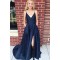A-Line Spaghetti Straps V-Neck Long Prom Dresses Formal Evening Dresses 601253