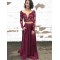 Long Sleeves Two Pieces Lace Long Prom Dresses Formal Evening Dresses 601256