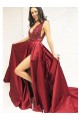 A-Line V-Neck Beaded Lace Long Prom Dresses Formal Evening Dresses 601257 A-Line V-Neck Beaded Lace Long Prom Dresses Formal Evening Dresses 601257