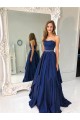 A-Line Strapless Beaded Long Prom Dresses Formal Evening Dresses 601260 A-Line Strapless Beaded Long Prom Dresses Formal Evening Dresses 601260