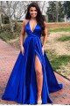 A-Line Halter V-Neck Long Prom Dresses Formal Evening Dresses 601270 A-Line Halter V-Neck Long Prom Dresses Formal Evening Dresses 601270