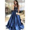 A-Line V-Neck Lace Long Prom Dresses Formal Evening Dresses 601273