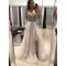 A-Line V-Neck Beaded Tulle Long Prom Dresses Formal Evening Dresses 601275