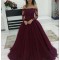 Ball Gown Off-the-Shoulder Lace Long Prom Dresses Formal Evening Dresses 601279