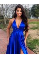 A-Line V-Neck Long Prom Dresses Formal Evening Dresses 601282 A-Line V-Neck Long Prom Dresses Formal Evening Dresses 601282