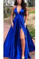 A-Line V-Neck Long Prom Dresses Formal Evening Dresses 601282 A-Line V-Neck Long Prom Dresses Formal Evening Dresses 601282