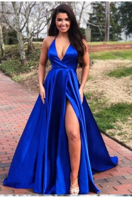 A-Line V-Neck Long Prom Dresses Formal Evening Dresses 601282 A-Line V-Neck Long Prom Dresses Formal Evening Dresses 601282