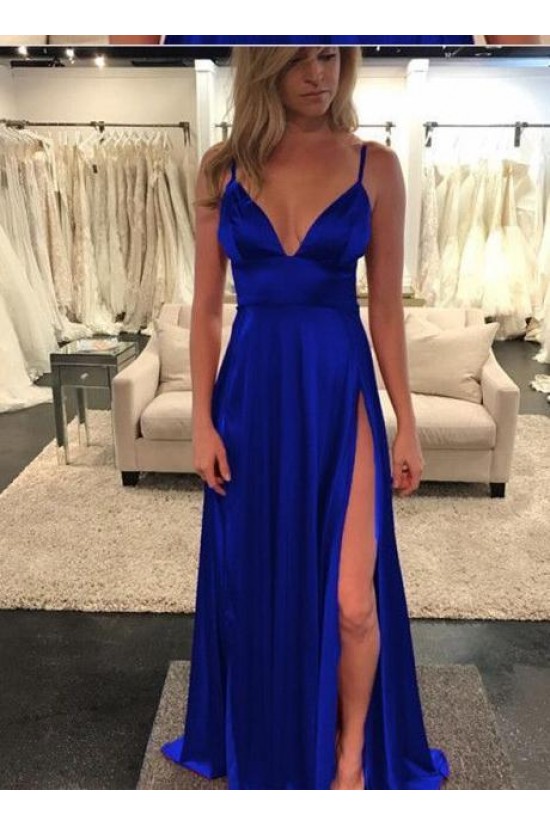 A-Line V-Neck Long Prom Dresses Formal Evening Dresses 601286 A-Line V-Neck Long Prom Dresses Formal Evening Dresses 601286