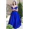 Ball Gown Off-the-Shoulder Beaded Long Prom Dresses Formal Evening Dresses 601292