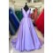 A-Line V-Neck Long Prom Dresses Formal Evening Dresses 601294