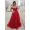 Beaded Lace Tulle Long Prom Dresses Formal Evening Dresses 601295
