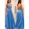 A-Line Beaded Long Prom Dresses Formal Evening Dresses 601296