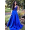A-Line V-Neck Beaded Long Prom Dresses Formal Evening Dresses 601298
