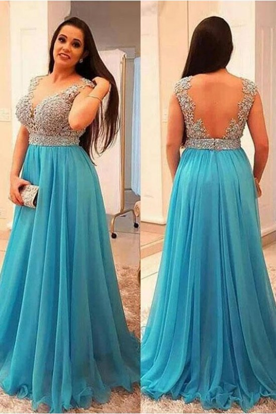 A-Line Beaded Lace Appliques Long Prom Dresses Plus Size Formal Evening Dresses 601301 A-Line Beaded Lace Appliques Long Prom Dresses Plus Size Formal Evening Dresses 601301