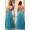 A-Line Beaded Lace Appliques Long Prom Dresses Plus Size Formal Evening Dresses 601301