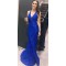Mermaid V-Neck Lace Long Prom Dresses Formal Evening Dresses 601304