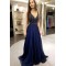 A-Line Beaded Long Prom Dresses Formal Evening Dresses 601306