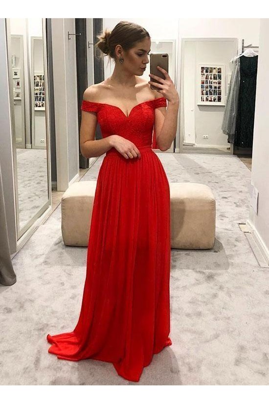 A-Line Off-the-Shoulder Lace Long Prom Dresses Formal Evening Dresses 601307 A-Line Off-the-Shoulder Lace Long Prom Dresses Formal Evening Dresses 601307
