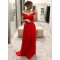 A-Line Off-the-Shoulder Lace Long Prom Dresses Formal Evening Dresses 601307