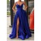 A-Line Spaghetti Straps Long Prom Dresses Formal Evening Dresses 601308