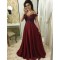 A-Line Off-the-Shoulder Lace Long Prom Dresses Formal Evening Dresses 601313