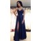 Simple V-Neck Long Prom Dresses Formal Evening Dresses 601314