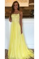 A-Line Chiffon Long Prom Dresses Formal Evening Dresses 601317